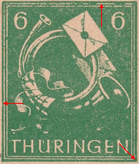 Wertstempel Typ K XXVII <br>mit viel Farbe